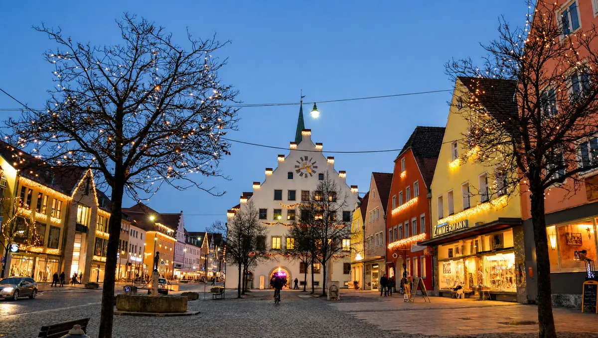 Weihnachtsbeleuchtung Fußgängerzone Neumarkt in der Oberpfalz